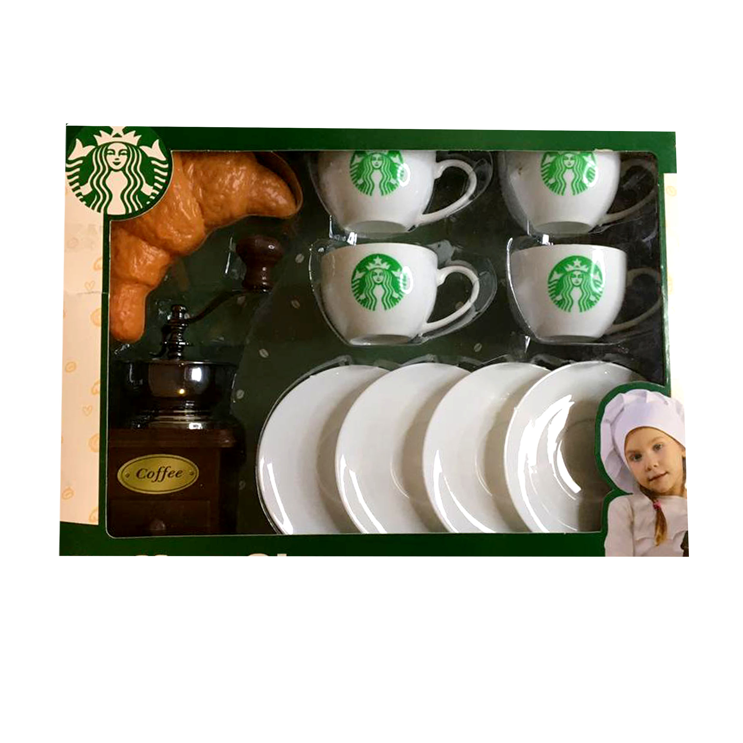 اسباب بازی مدل ست قهوه خوری طرح استارباکس کد 30A