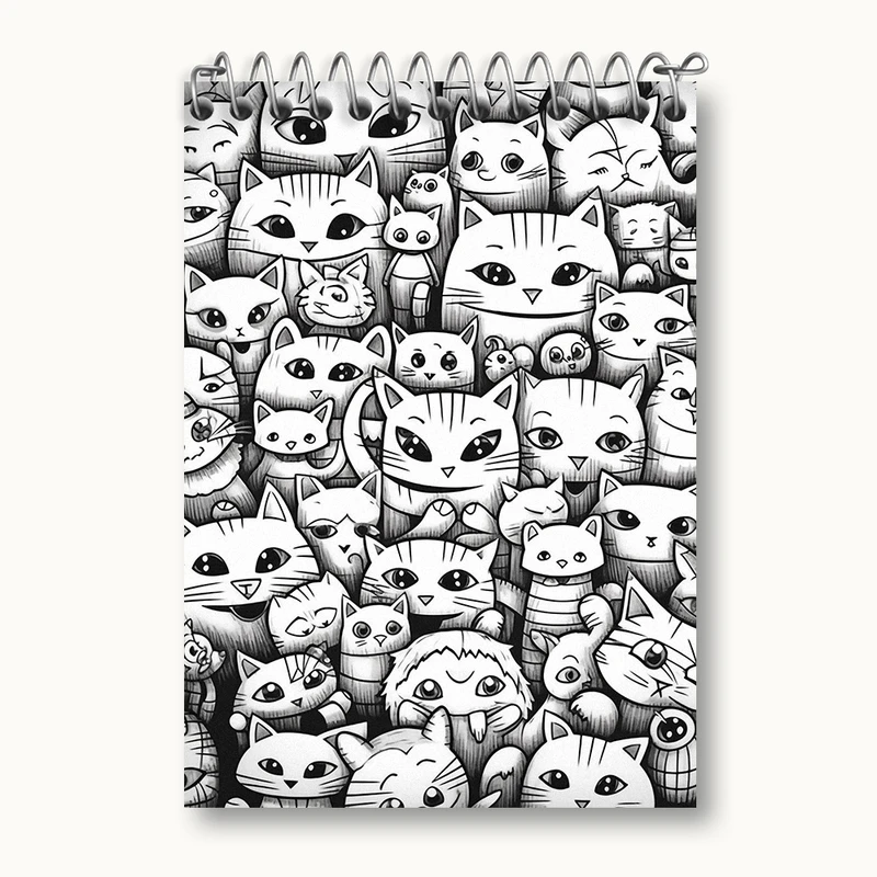 دفتر یادداشت 50 برگ خندالو مدل گربه (Cat) کد N475