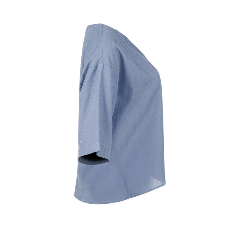 بلوز آستین بلند زنانه سرژه مدل 204614 رنگ آبی