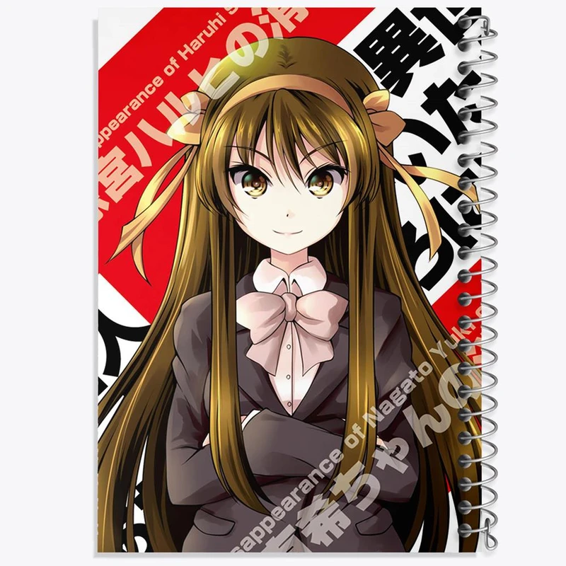 دفتر نقاشی 50 برگ خندالو مدل هاروهی انیمه ناپدید شدن هارومی سوزومیا The Disappearance of Haruhi Suzumiya کد 23122