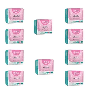 نوار بهداشتی پنبه ریز مدل لطیف سایز L خیلی نازک مجموعه 10 عددی