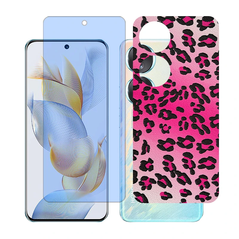 محافظ صفحه نمایش بلو کات گلس مدل together مناسب برای گوشی موبایل آنر 70 به همراه برچسب پوششی پشت گوشی 