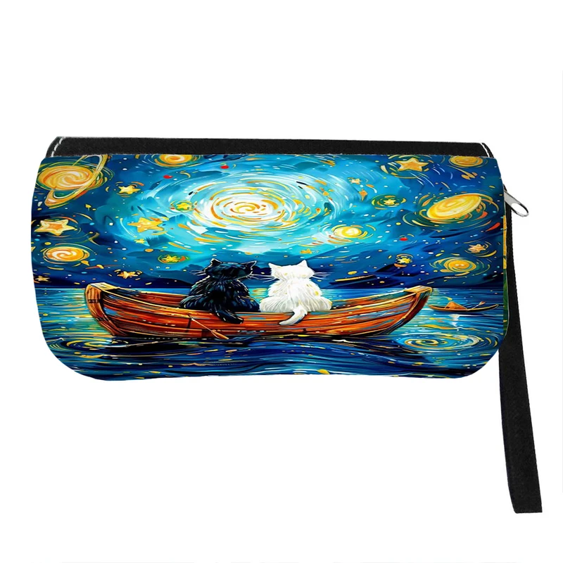 جامدادی پاد آفرین مدل فانتزی طرح کارتونی گربه کیوت ونگوگ کد p1332