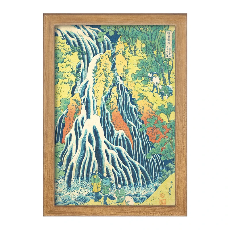 تابلو خندالو مدل نقاشی آبشار کریفوری اثر کاتسوشیکا هوکوسای کد F12439
