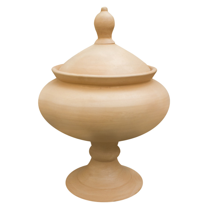 شکلات خوری سفالی خام مدل پایه دار