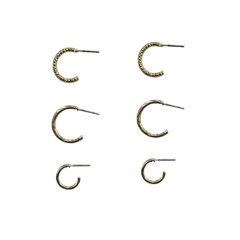 گوشواره زنانه سیکس مدل HB 87 مجموعه 3 عددی