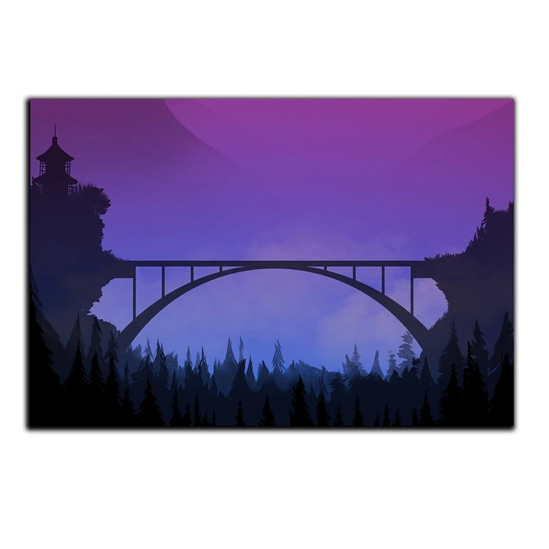 تابلو شاسی بکلیت طرح نقاشی پل کوهستانی مدل SH-S5595