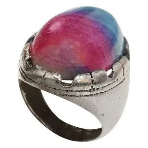 انگشتر نقره مردانه مدل عقیق مفتاح الباب AMB2213