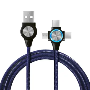 کابل  تبدیل USB به USB-C/ لایتنینگ/ microUSB  مدل Flash طول 1 متر