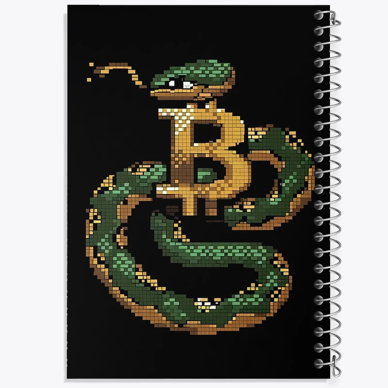 دفتر نت موسیقی 50 برگ خندالو مدل بیت کوین (Bitcoin) کد F912
