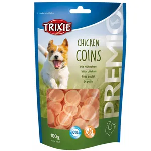 غذای تشویقی سگ تریکسی مدل Trixie chicken coins وزن 100 گرم