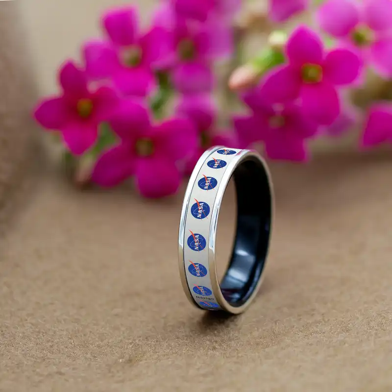 انگشتر ناکسیگو مدل شب تاب طرح ناسا کد RB15625