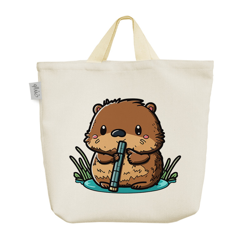 ساک خرید خندالو مدل سمور آبی کد H1585