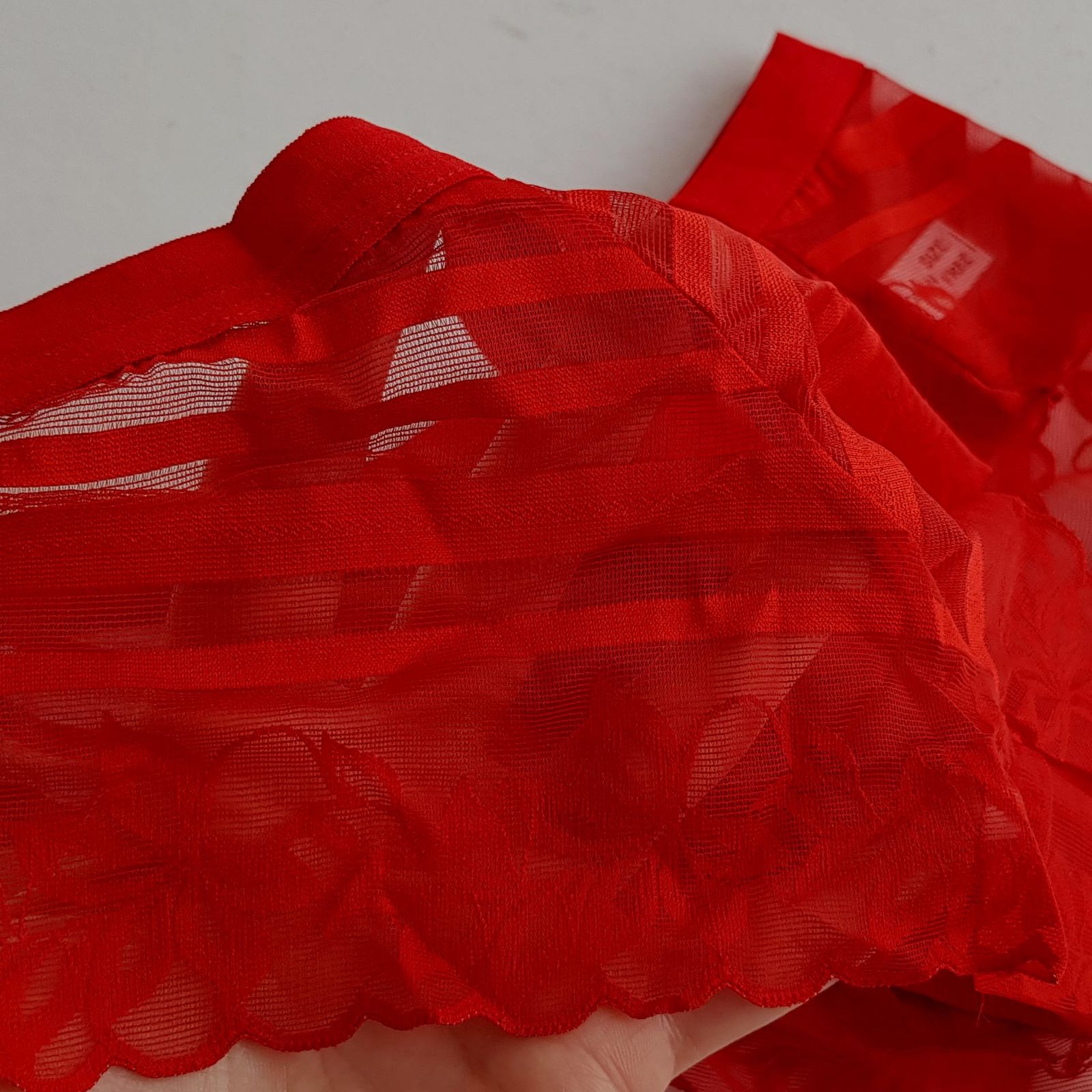 شورت زنانه ماییلدا مدل گیپور گلدار کد 5232 رنگ قرمز -  - 3