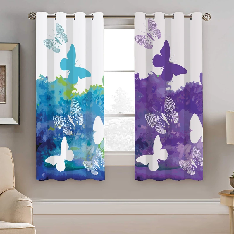 پرده نیروانا طرح پروانه مدل مخمل کد 4280 سایز 140×200 سانتی متر