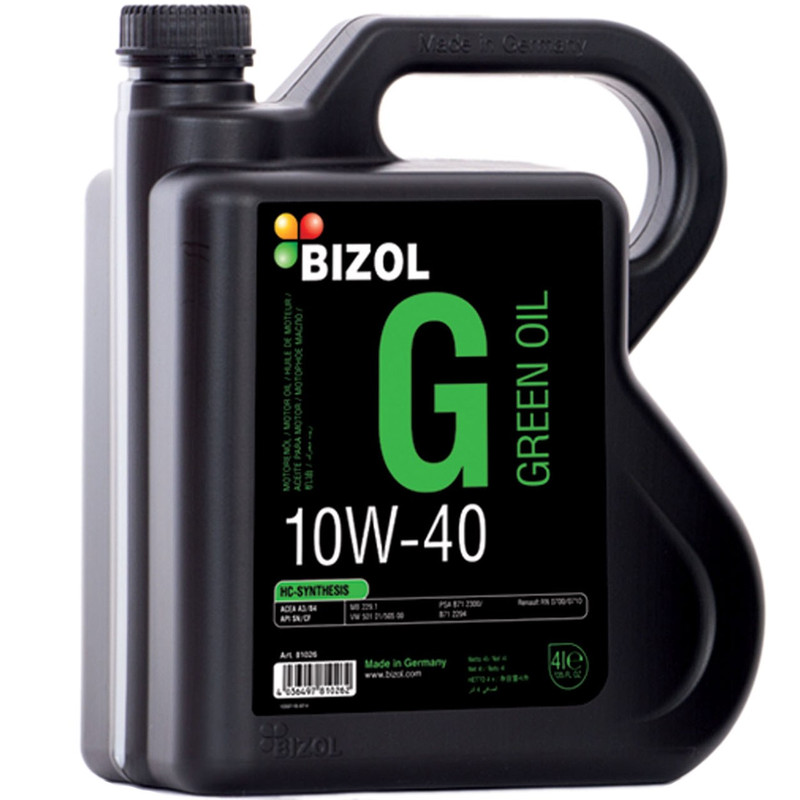 روغن موتور خودرو بیزول مدل Green 10W-40 حجم 4 لیتر