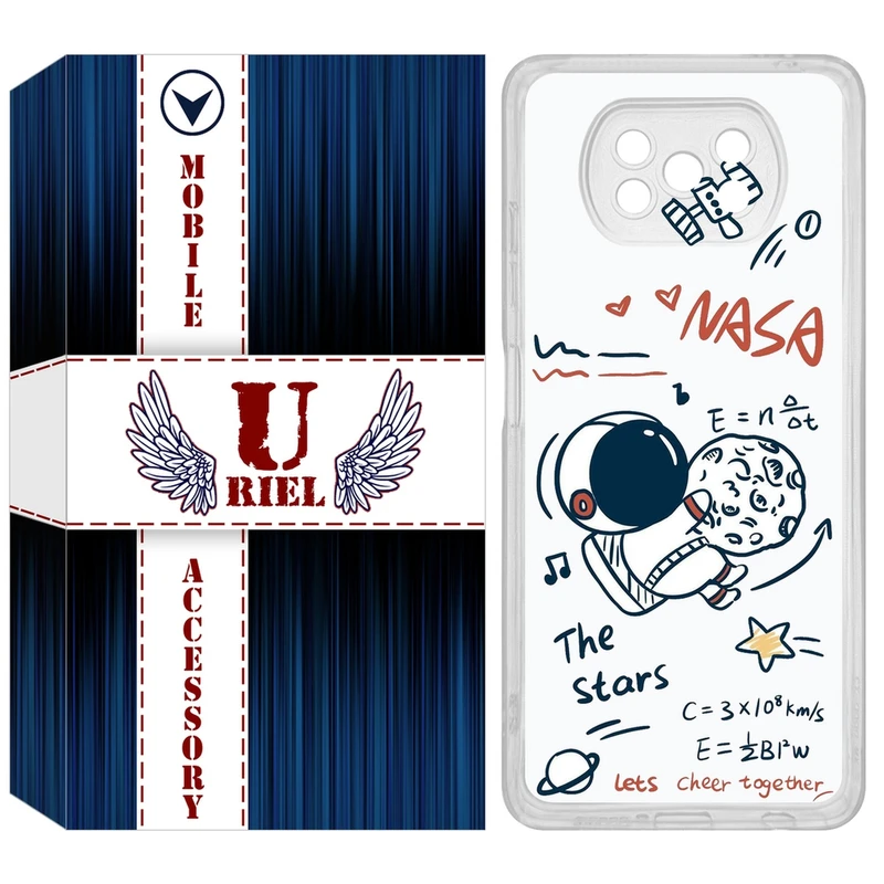 کاور یوریل مدل Clear کد 27 طرح ناسا مناسب برای گوشی موبایل شیائومی Poco X3 / X3 Pro / X3 NFC