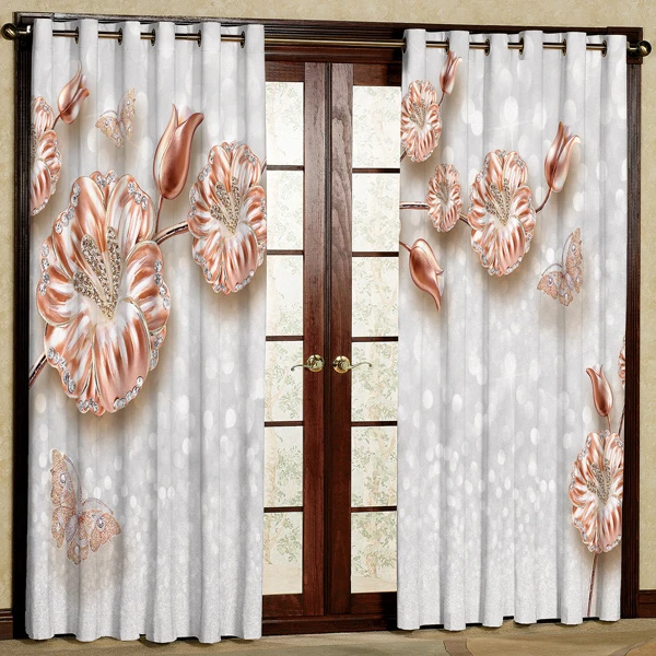 پرده مدل پانچی کد 6479 سایز 280x140 سانتی متر