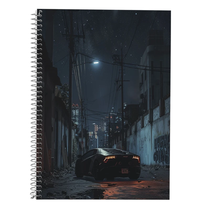 دفتر زبان 50 برگ مدوپد مدل دو خط طرح need for speed کد DF13627