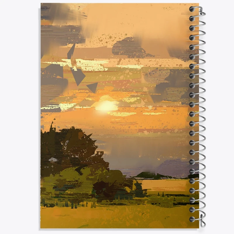 دفتر نت موسیقی 50 برگ خندالو مدل نقاشی طلوع کد F1162