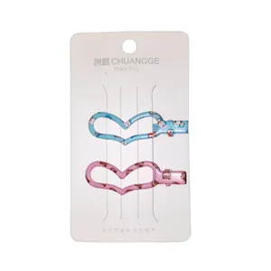 گیره مو دخترانه مدل قلب مجموعه 2 عددی