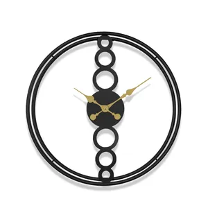 ساعت دیواری آرام مدل سه بعدی فلزی کد 6016