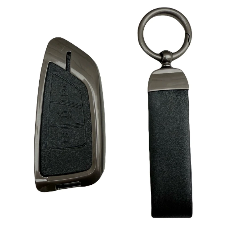 کاور ریموت و سوئیچ خودرو مدل کاور ریموت فلزی چرمی مناسب برای کی ام سی J7، کی ام سی X5