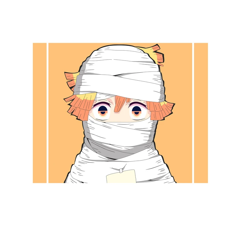 استیکر لپ تاپ و موبایل مدل انیمه طرح شیطان کش زنیتسو آگاتسوما demon slayer Zenitsu Agatsuma کد 752