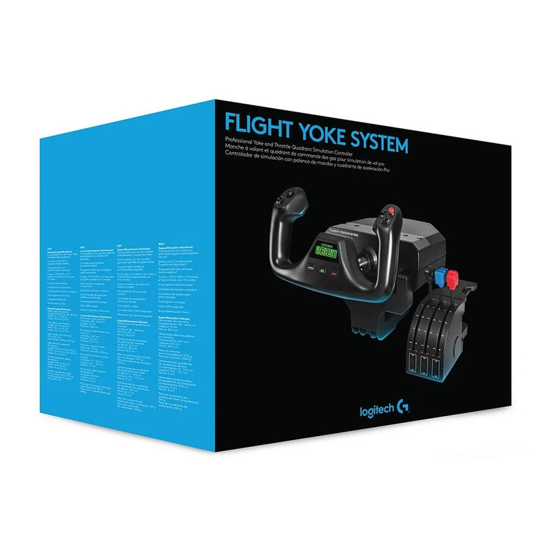فرمان و پدال بازی لاجیتک مدل FLIGHT YOKE SYSTEM