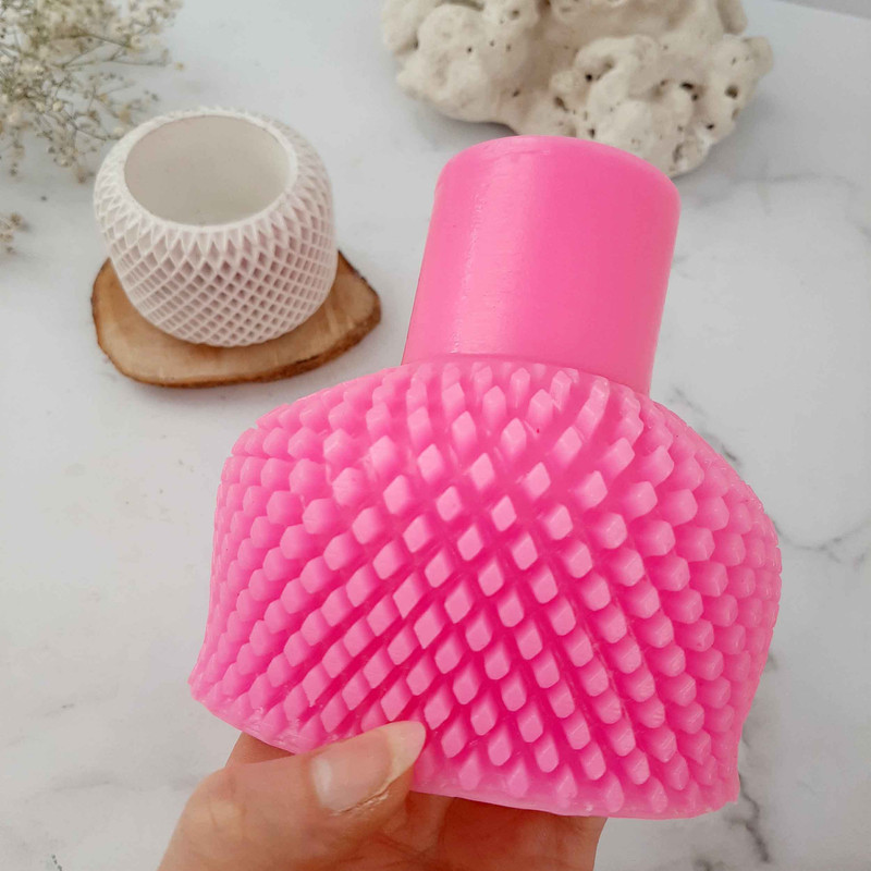 قالب شمع مدل ست دکوری طرح مشبک مجموعه 5 عددی