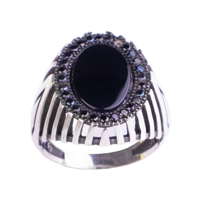 انگشتر نقره مردانه عقیق اسپرت