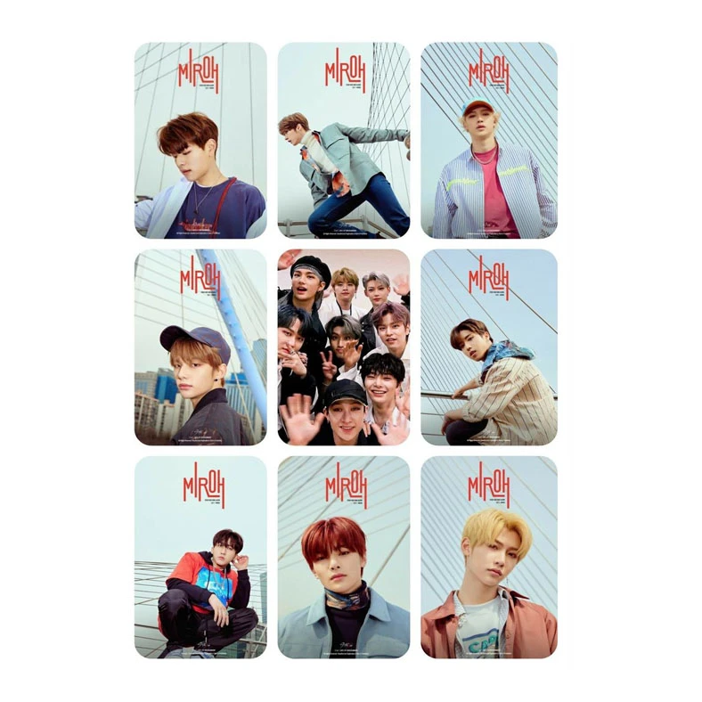 استیکر کارت مدل PH-469 طرح فتوکارت استری کیدز straykids بسته9 عددی