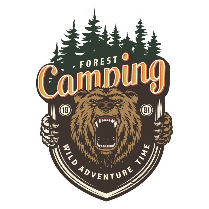 برچسب بدنه خودرو طرح آفرود مدل forest camping