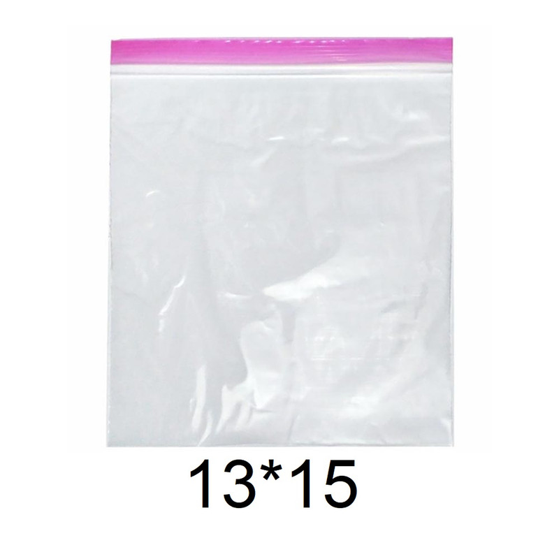 کیسه زیپ دار مدل دو زیپ کد 13x15 بسته 100 عددی