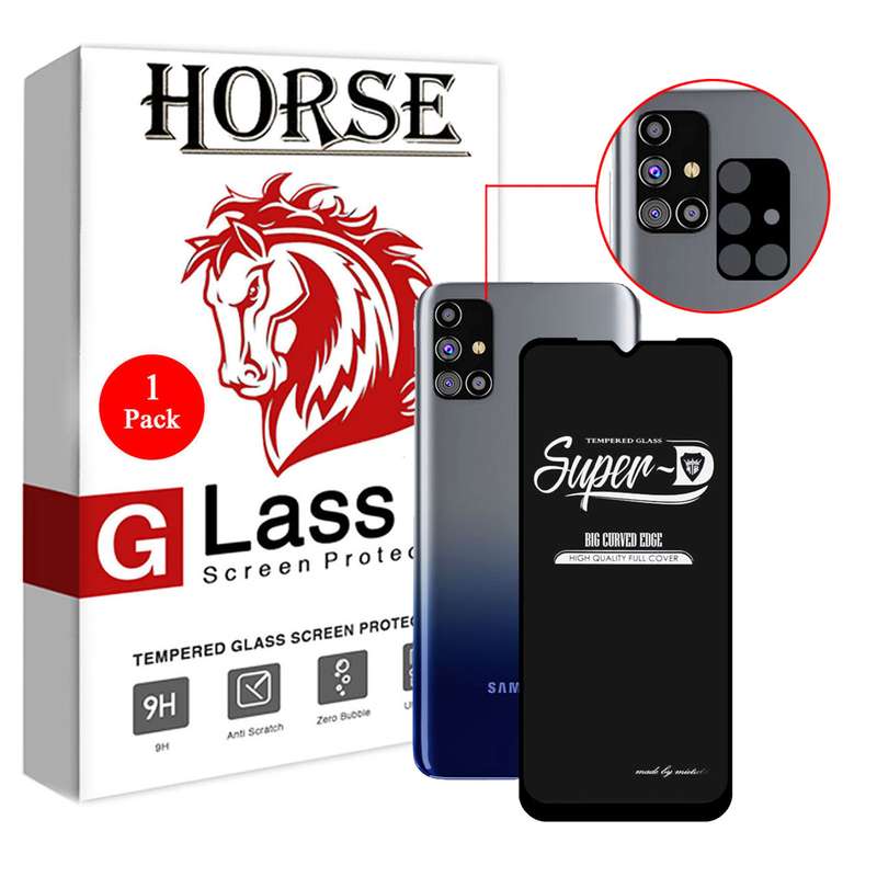 محافظ لنز دوربین هورس مدل 2SFA مناسب برای گوشی موبایل سامسونگ Galaxy M31s به همراه محافظ صفحه نمایش