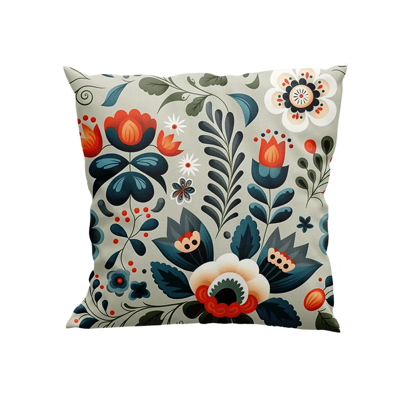 کوسن پاد آفرین مدل گل های فانتزی کد DKK1204