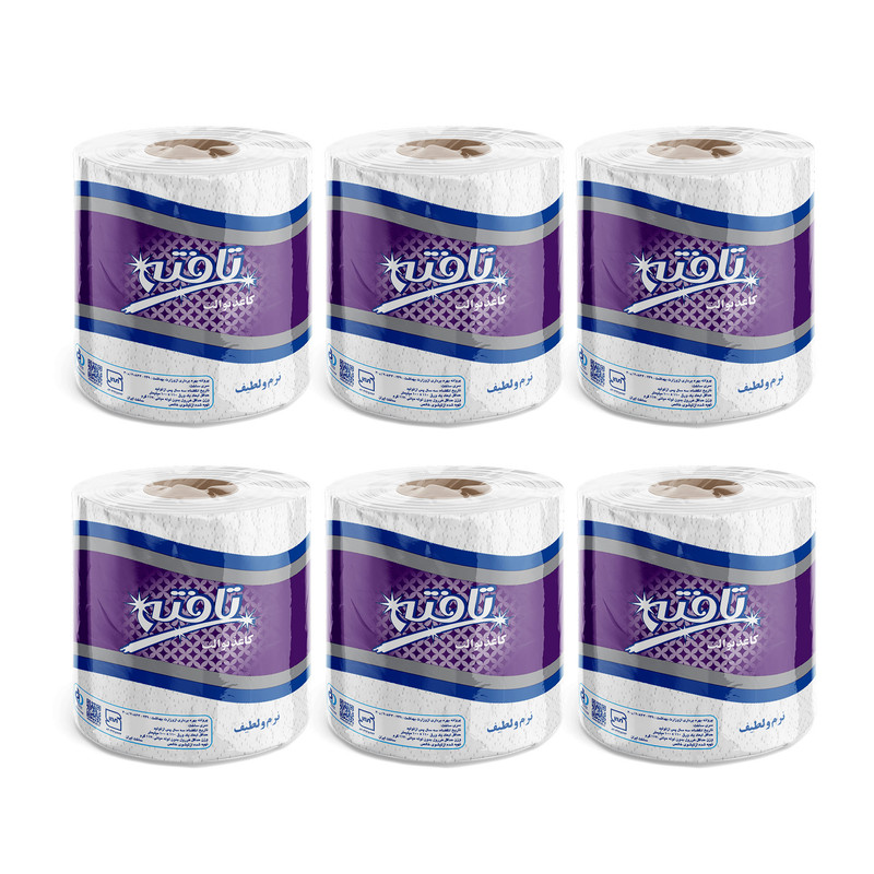 دستمال توالت تافته مدل Purple بسته 6 عددی