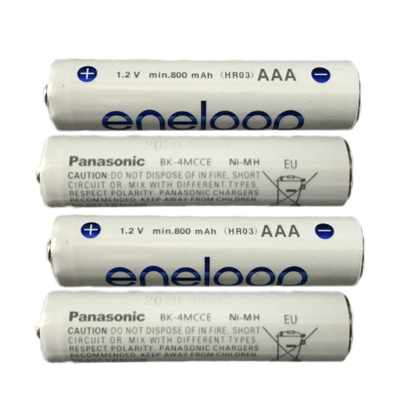 باتری نیم قلمی قابل شارژ پاناسونیک مدل eneloop/BK-4MCCE(HR03) بسته 4 عددی