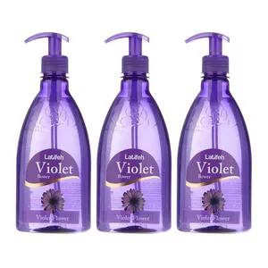 مایع دستشویی لطیفه مدل Violet Flower حجم 400 میلی لیتر بسته 3 عددی
