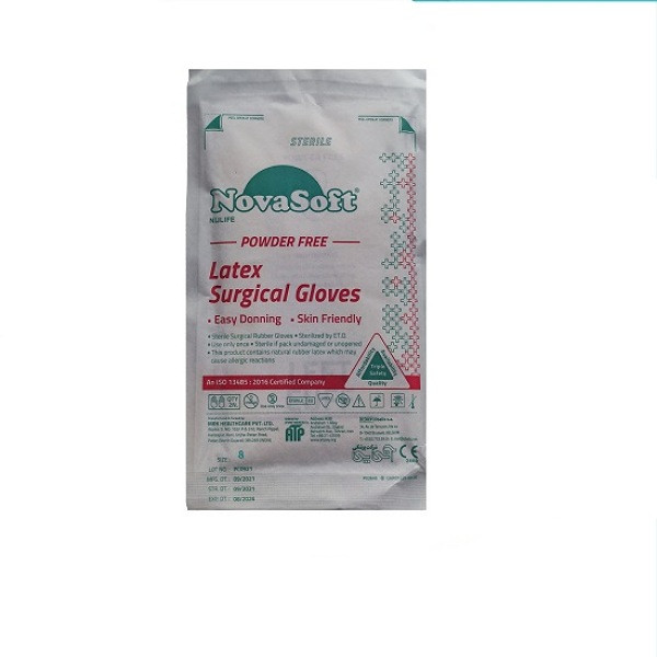 دستکش استریل جراحی نواسافت مدل 001 سایز 7 بسته 50 عددی