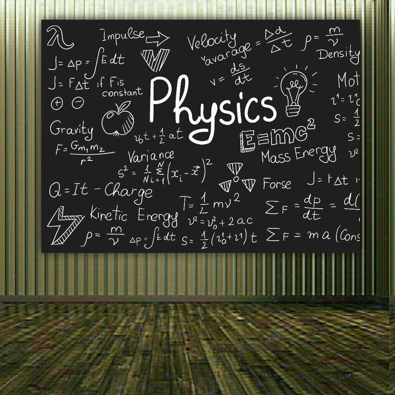 پوستر طرح مخمل مدل تخته فرمول فیزیک کد FP104762