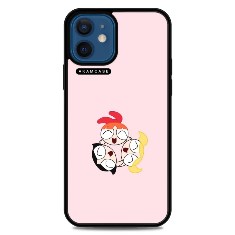 کاور آکام مدل AMCWA12M-POWERPUFF GIRLS2 مناسب برای گوشی موبایل اپل iPhone 12 Mini