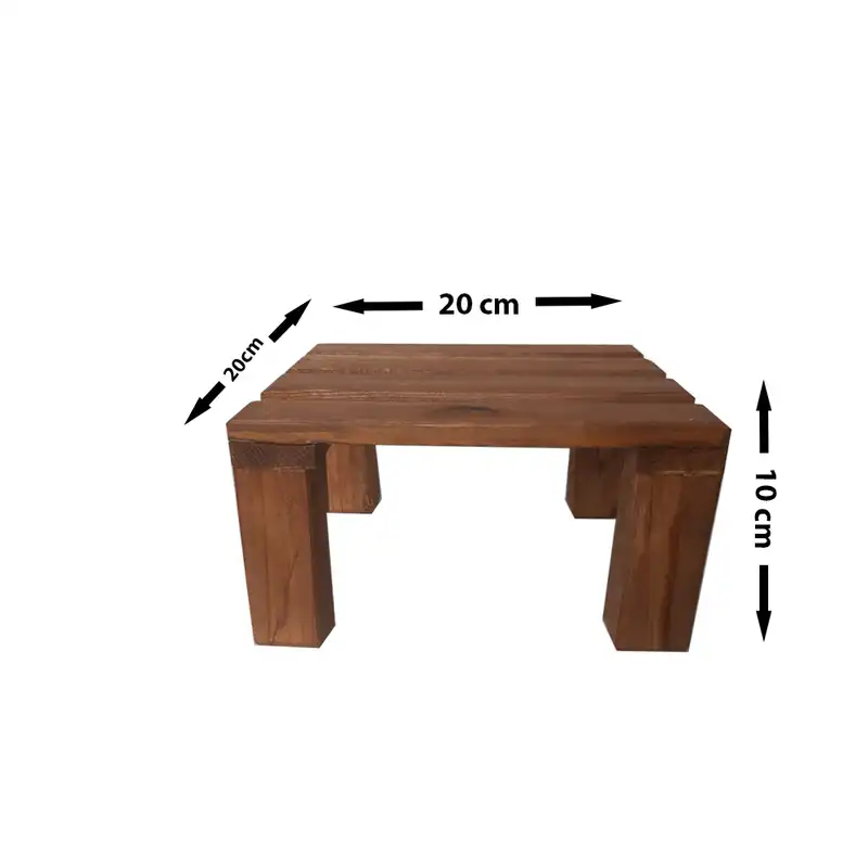 استند گلدان چوبی وودن کاتج مدل شاینا مجموعه 3 عددی