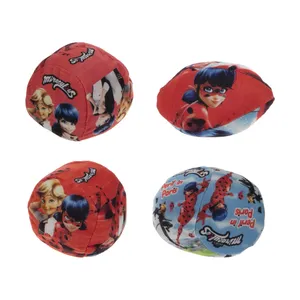 توپ بازی نرمک طرح دختر کفشدوزکی مدل مخمل لیمان مجموعه 4 عددی