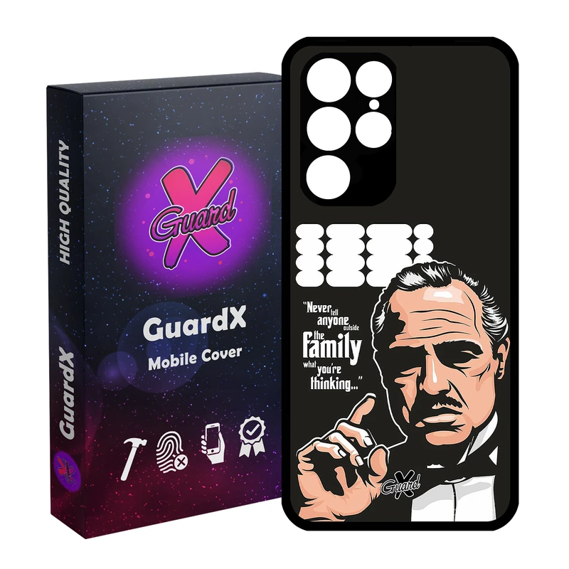 کاور گارد ایکس طرح God Father مدل Glass10197 مناسب برای گوشی موبایل سامسونگ Galaxy S22 Ultra