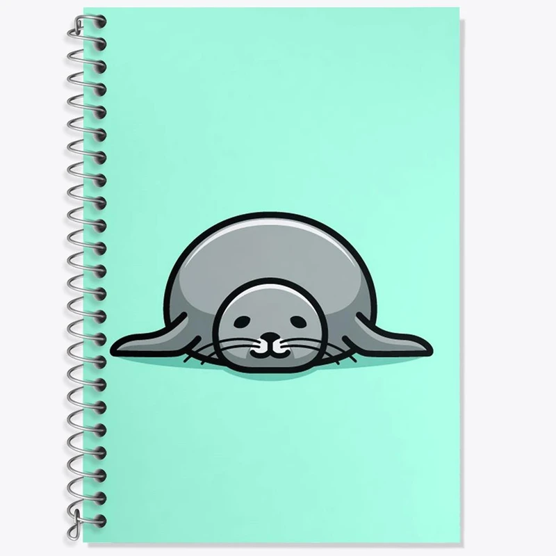 دفتر زبان 50 برگ خندالو مدل سه خط طرح حیوانات آبزی فک کد 28159