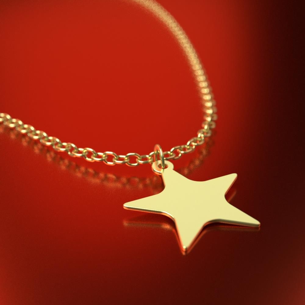 گردنبند طلا 18 عیار زنانه مدوپد مدل ستاره کد RNA15408 - - 5