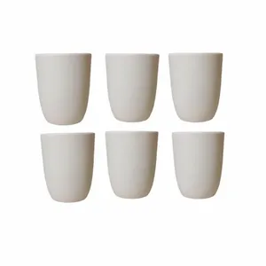 ماگ سرامیکی خام طرح بدون دسته مدل خمره ای کد se20 بسته 6 عددی