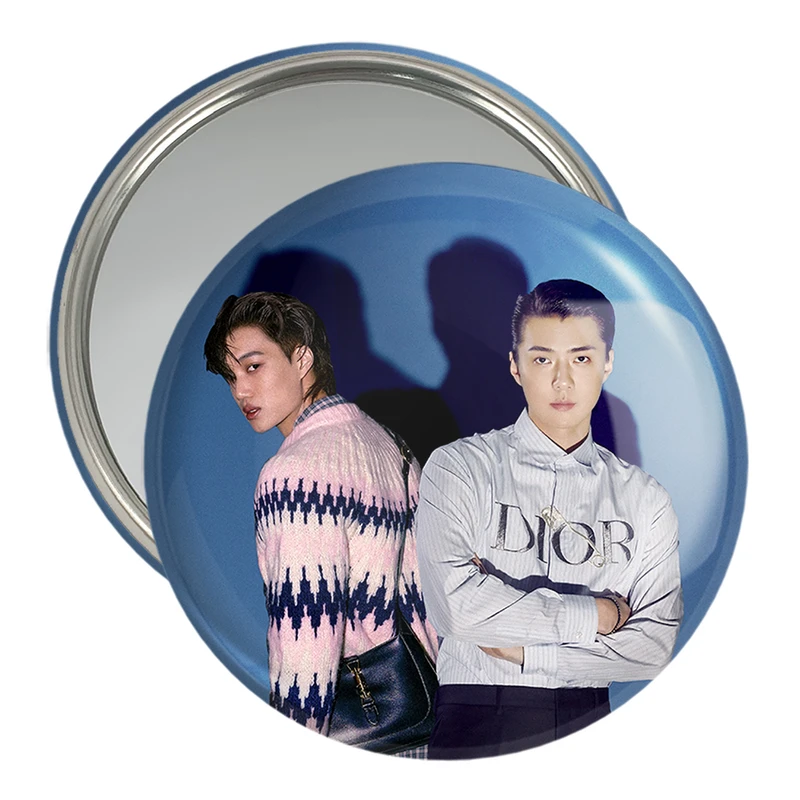 آینه جیبی خندالو مدل کای و کیونگسو گروه اکسو EXO  کد 16861