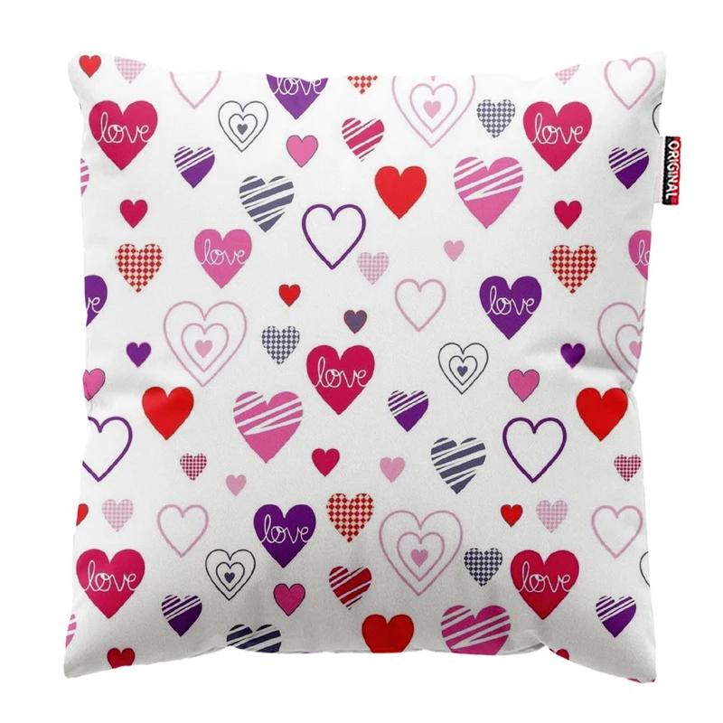  کوسن پاد آفرین طرح قلب و عشق کد 2509 سایز 30*30 سانتی متر